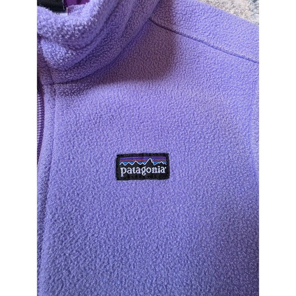 Patagonia Youth Girls' Medium 10 Purple Synchilla Vest Winter Fall - Picture 3 of 3